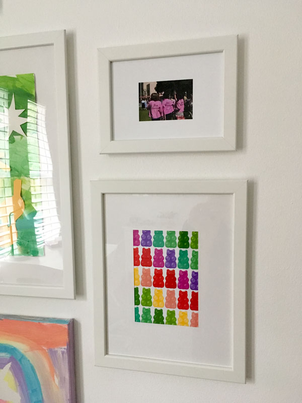 Gummy bears print made from this printable . Pink Ladies scammed from Internet. 