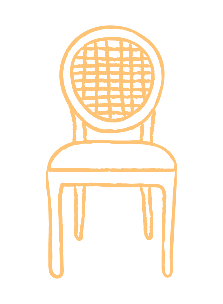 Cane Backed Chair - Yellow.png