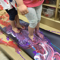 Messy sensory fun.