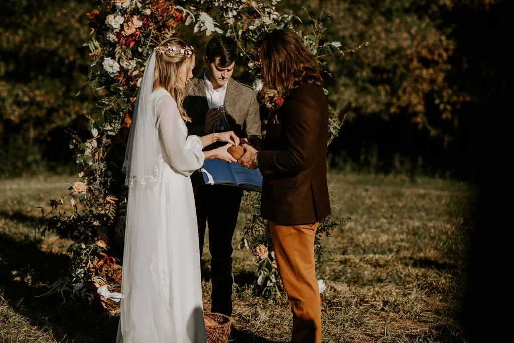 There’s nothing sweeter than joining in Communion just after your vows. We then shared Communion with our people, inviting our believing friends & family to take part and recognize their place as “our people” as we go forward into marriage. Being able to stand beside Jonathan and give the bread as he gave the wine was a treasure and such an emotional moment for me!