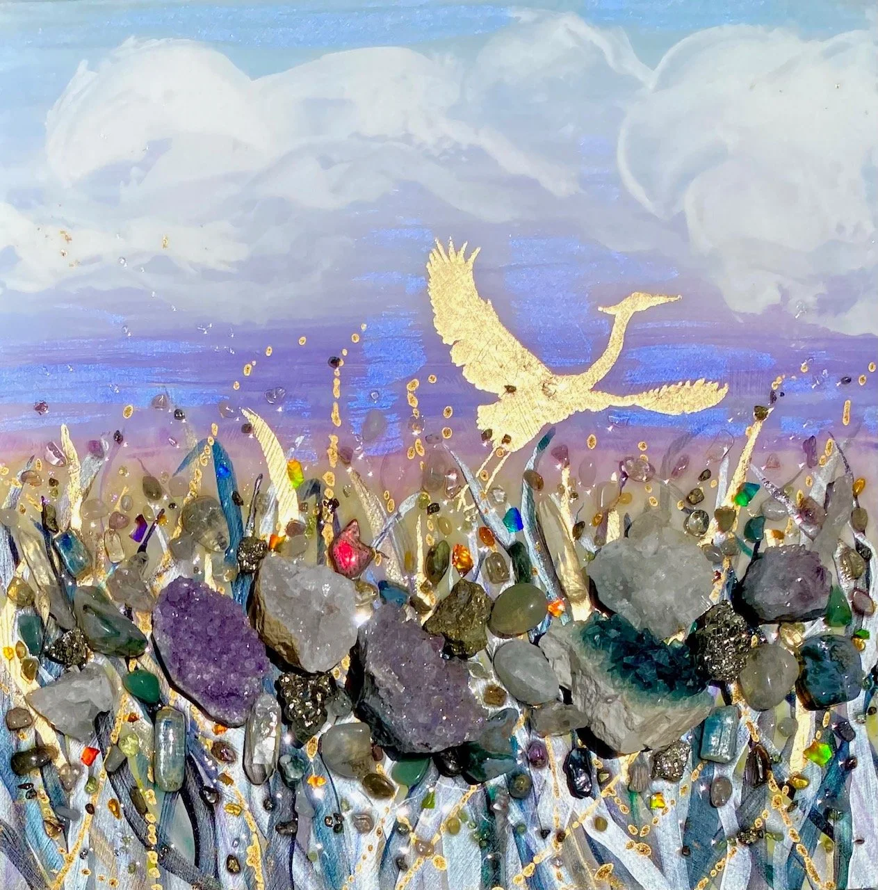 The Good Luck Heron by Cherisse Mia