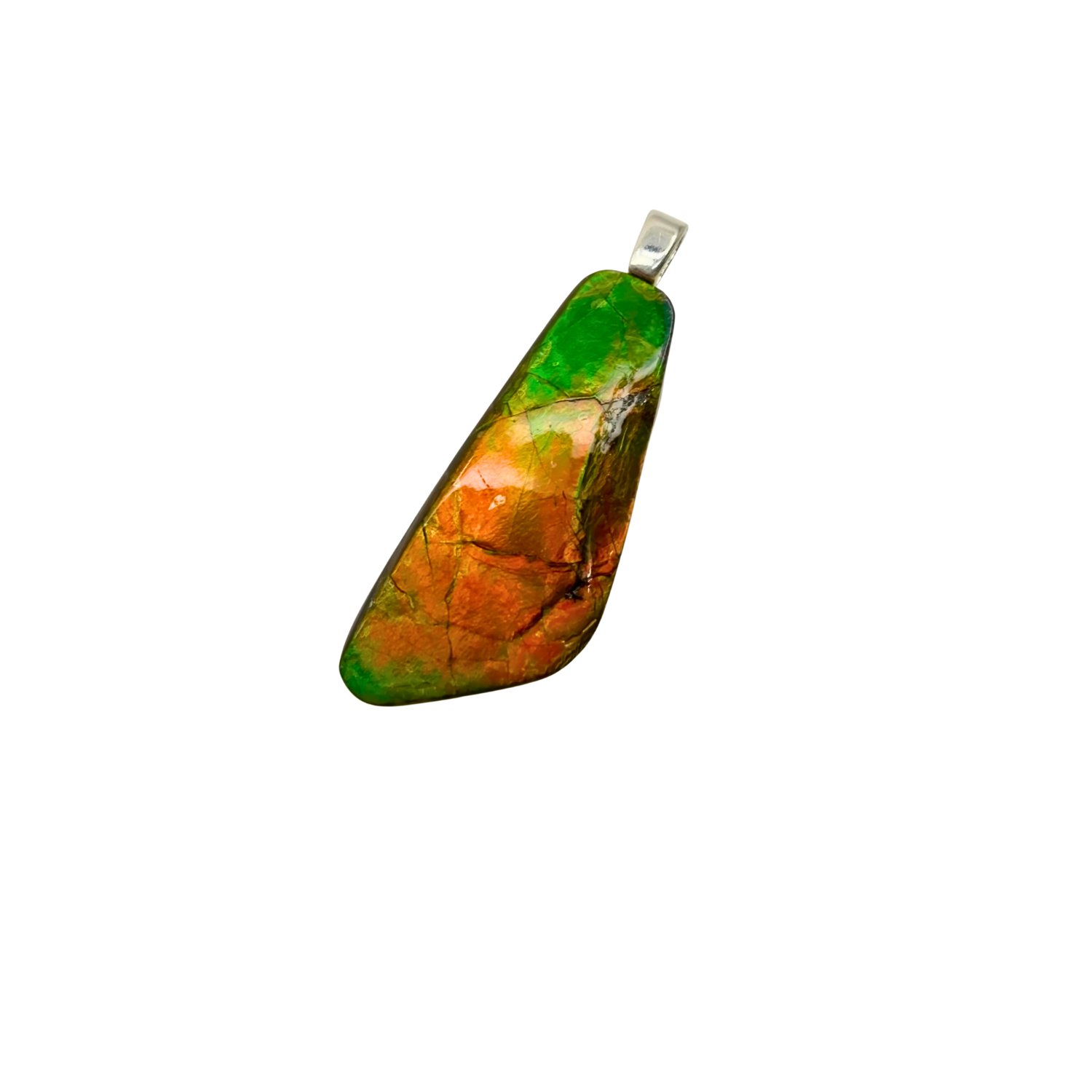 A+ Grade Sterling Silver Ammolite Pendant