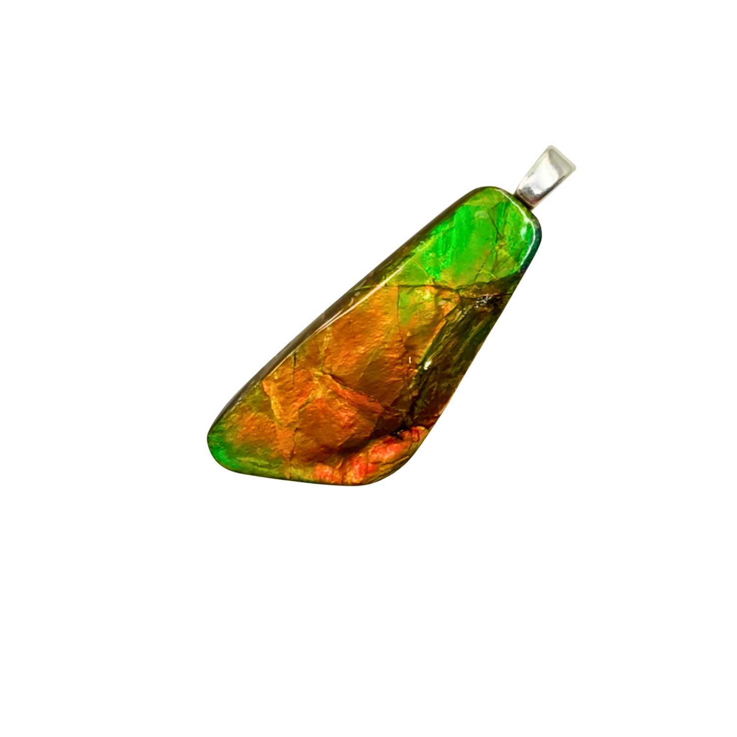 A+ Grade Sterling Silver Ammolite Pendant