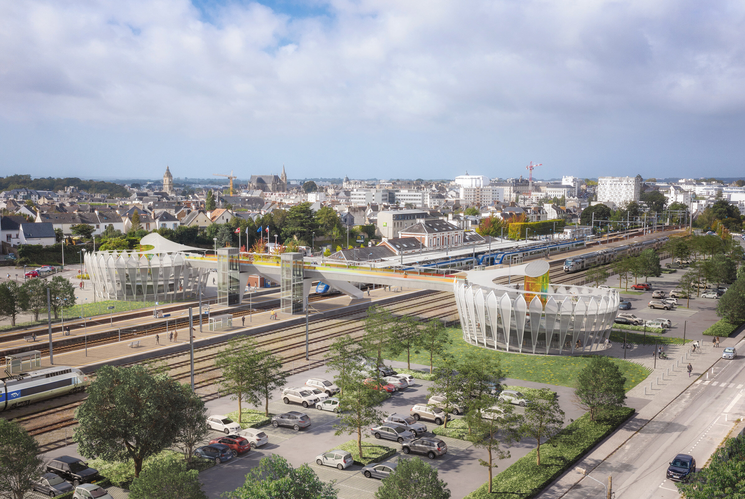 Footbridge Vannes Station