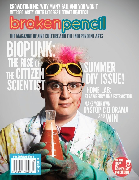   "DIY Biology Instructable: Strawberry DNA Extraction," Broken Pencil Magazine, 2014  