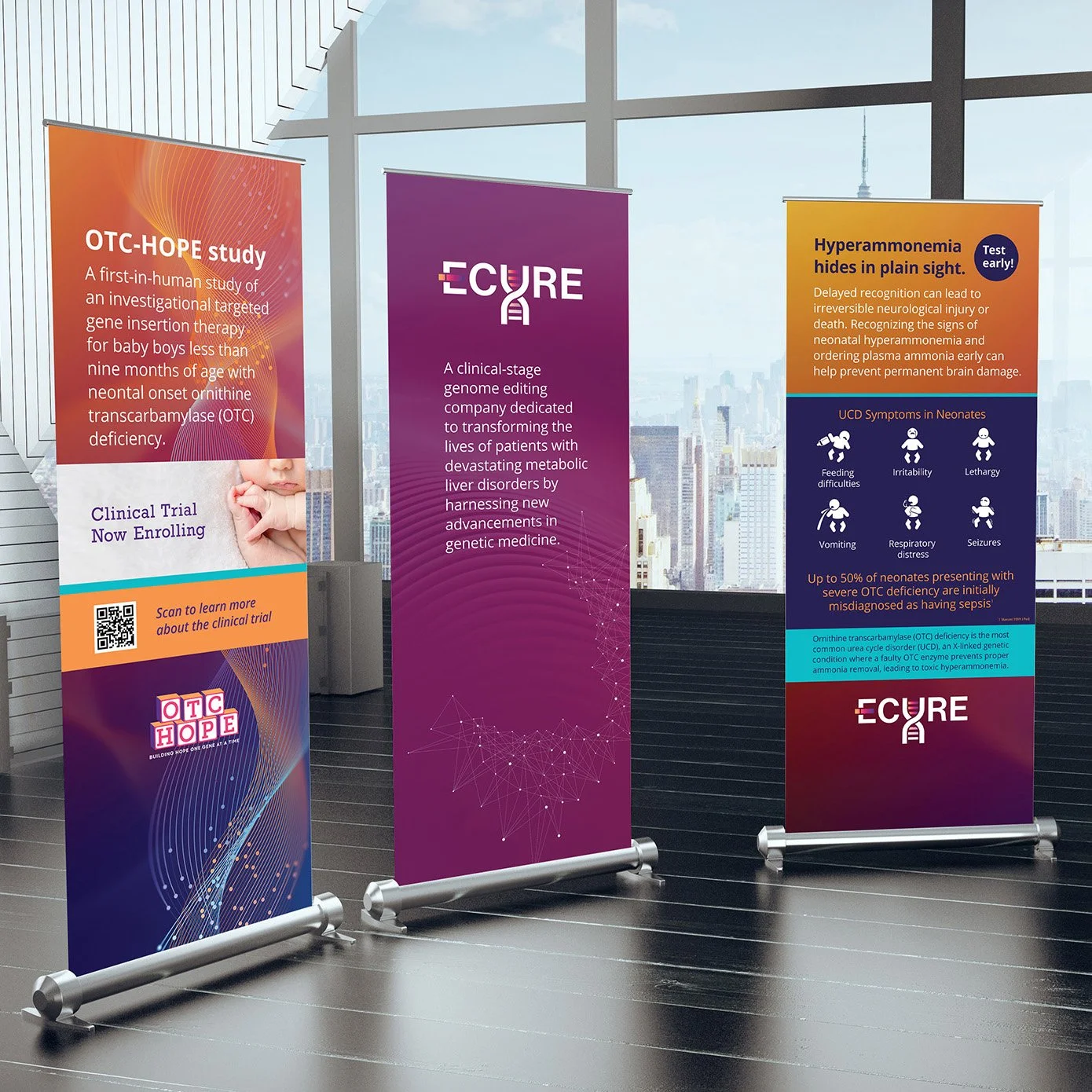 Retractable banners for conferences