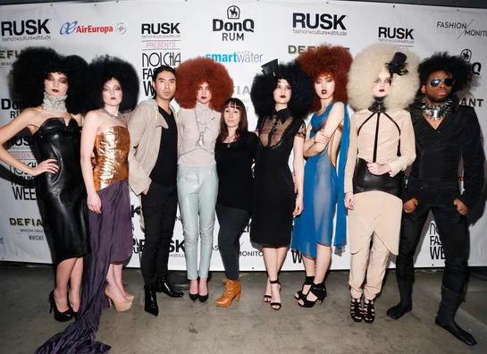 The team of models with Nina Athanasiou, at Nolcha Fashion Week 2014 ( I am the second from the left )