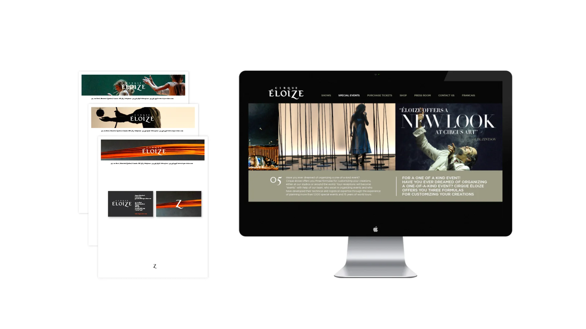 Papeterie | Site web | Cirque Éloize