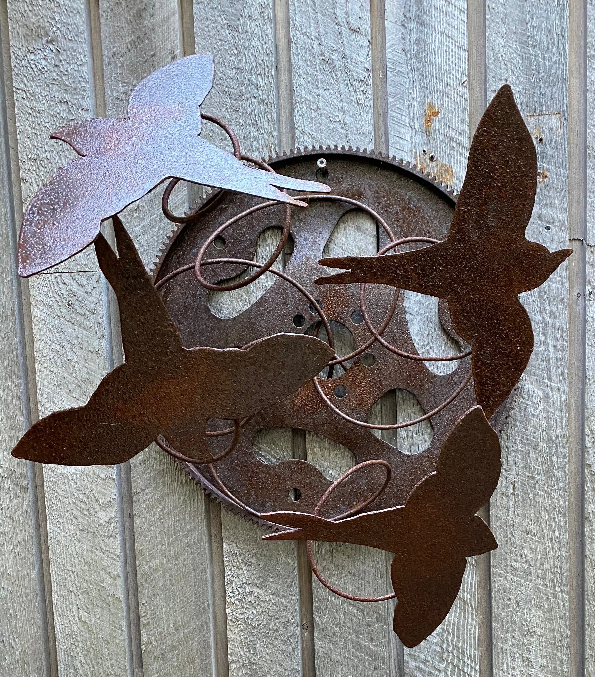 Four swirling swallows