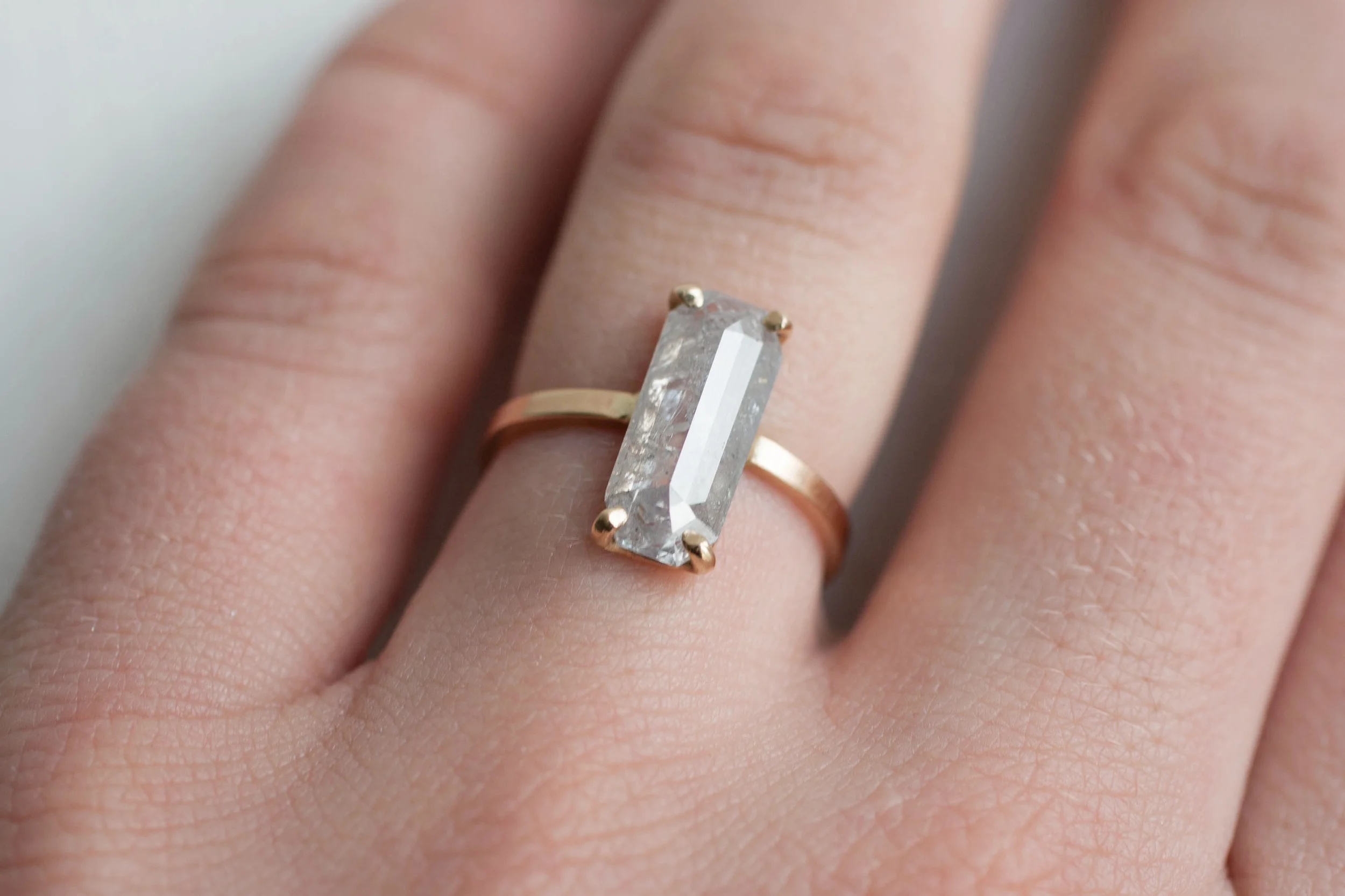 Silver Emerald Step Cut Diamond Ring-11.jpg