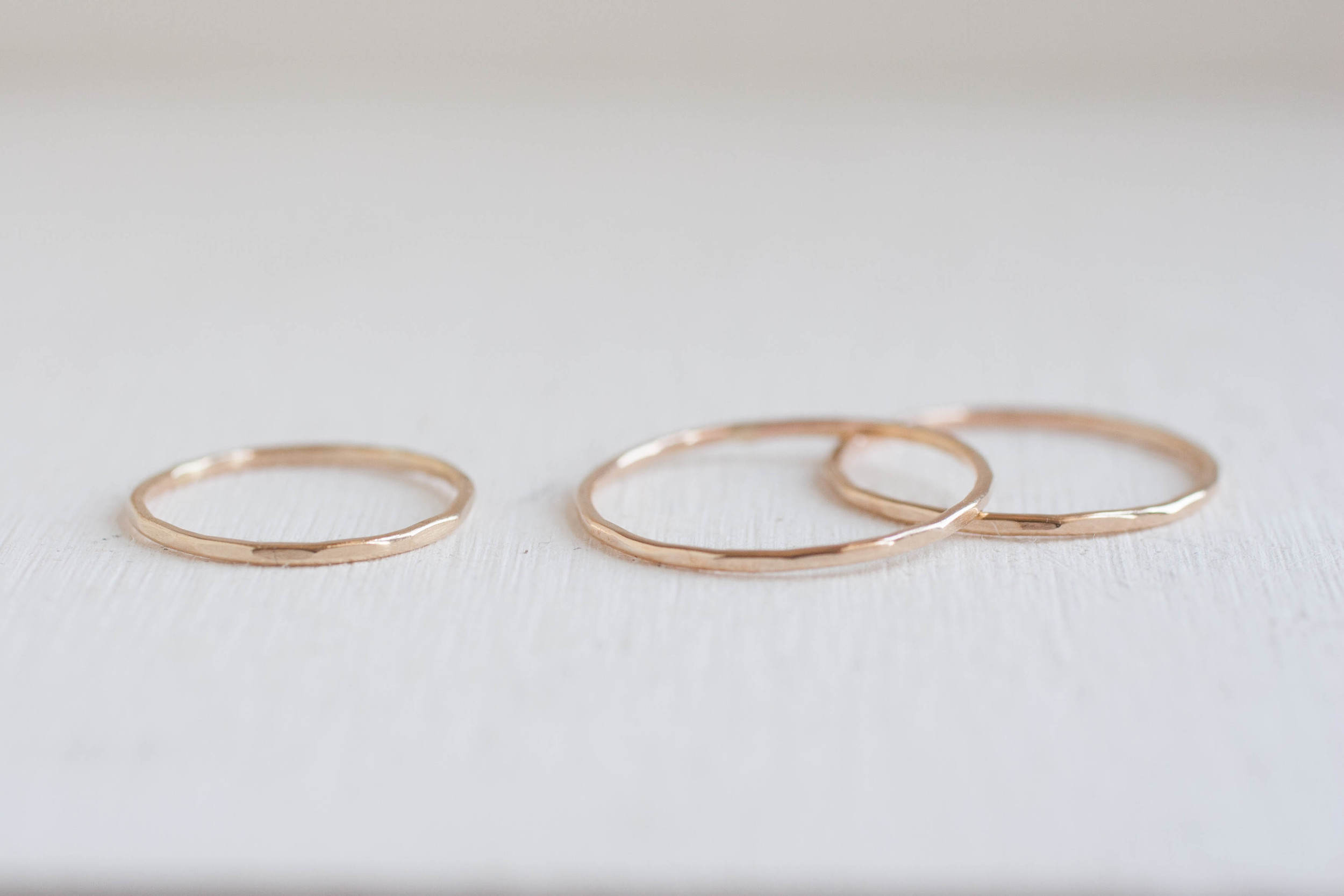 14k Gold Dainty Birthstone Stacking Ring (Select Gemstone) – Maker + Muse