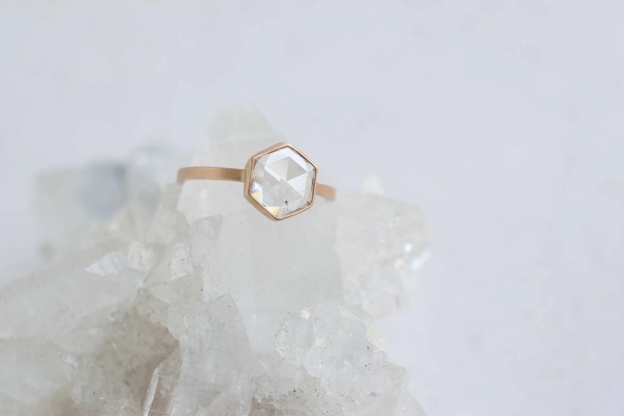 Rose Cut Hexagon Diamond Ring-7.jpg