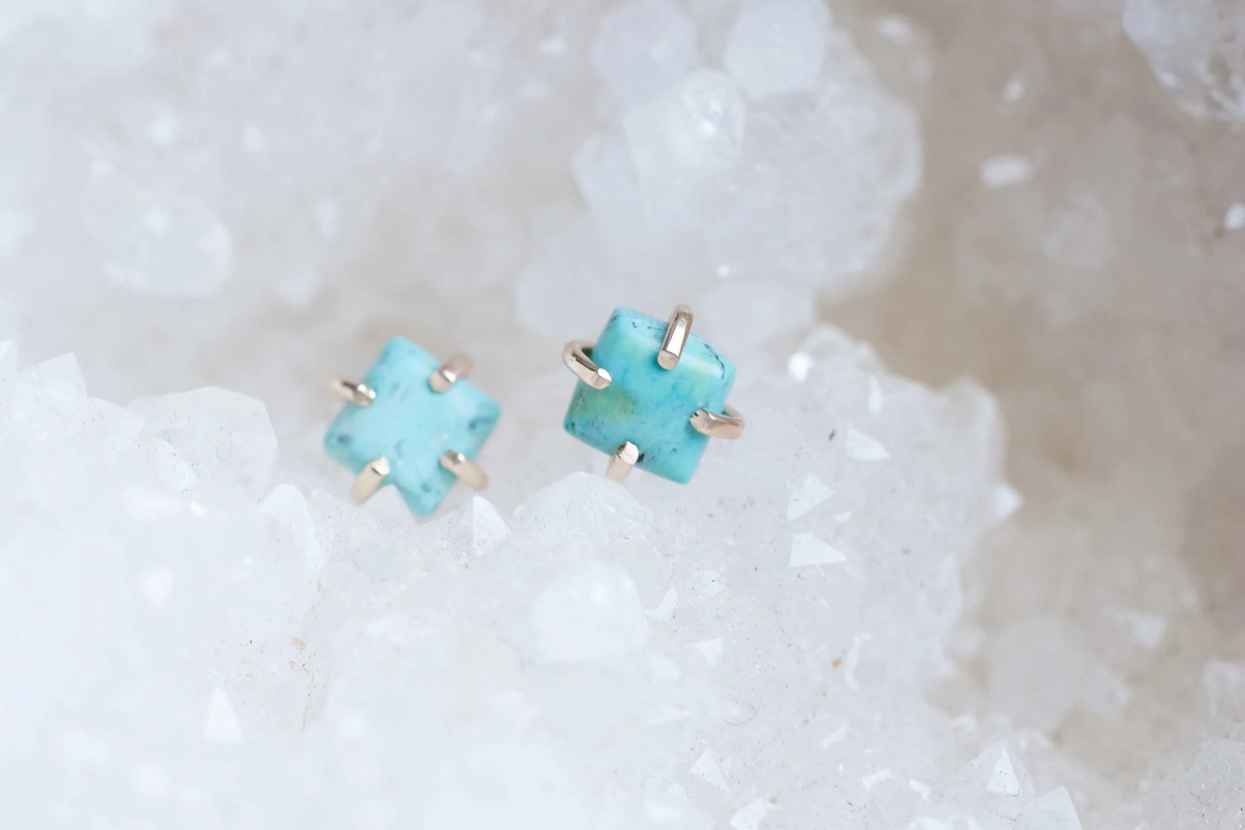 Turquoise Square 14k Gold Earrings-4.jpg