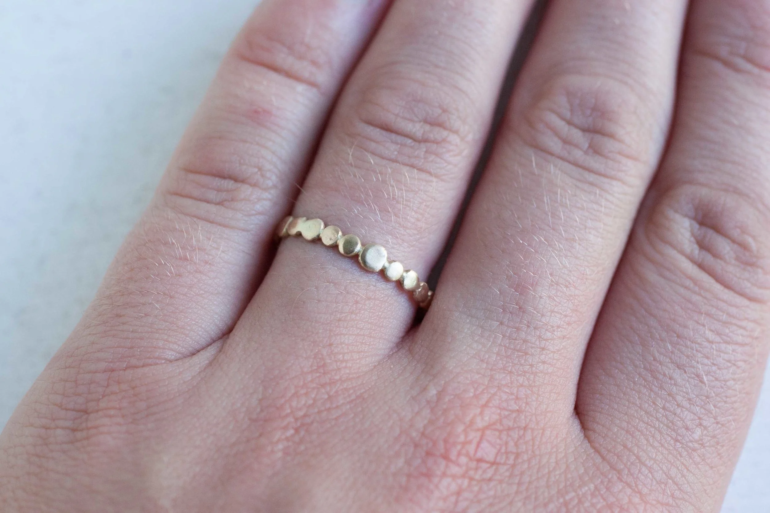 Gold Small Pebble Ring | 14k Recycled Gold — Mineralogy