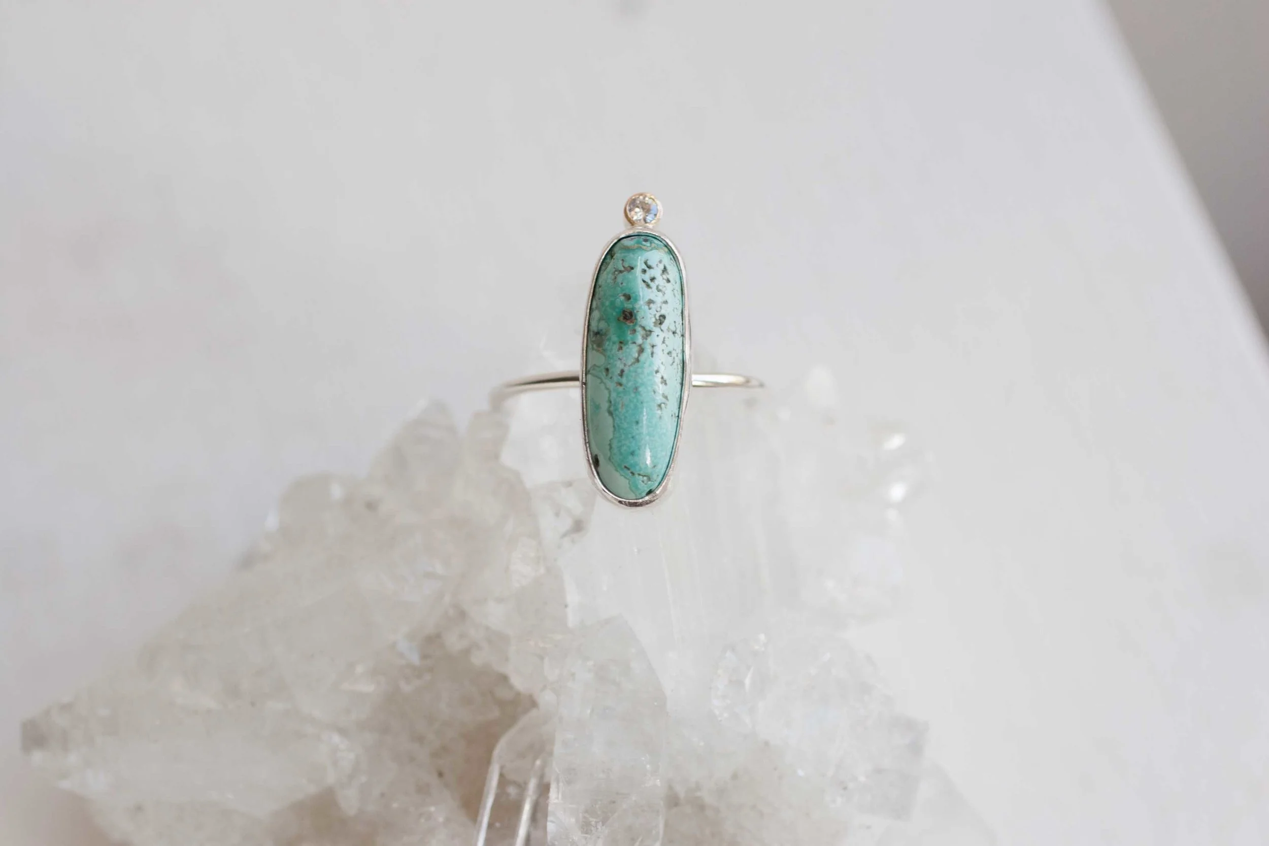Black Widow Turquoise + Moissanite Ring-3.jpg