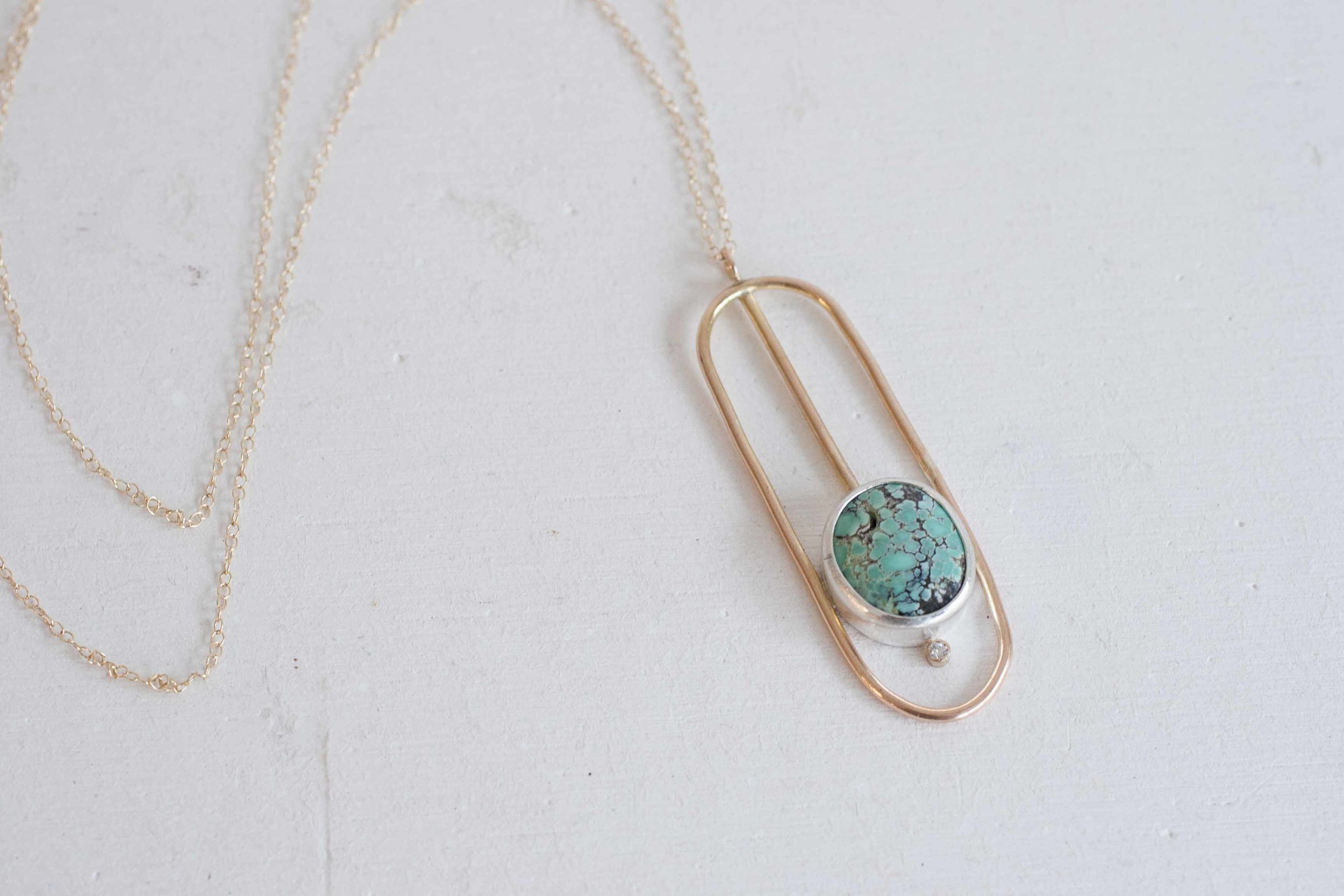 Timeless Variscite Gold Filled Necklace