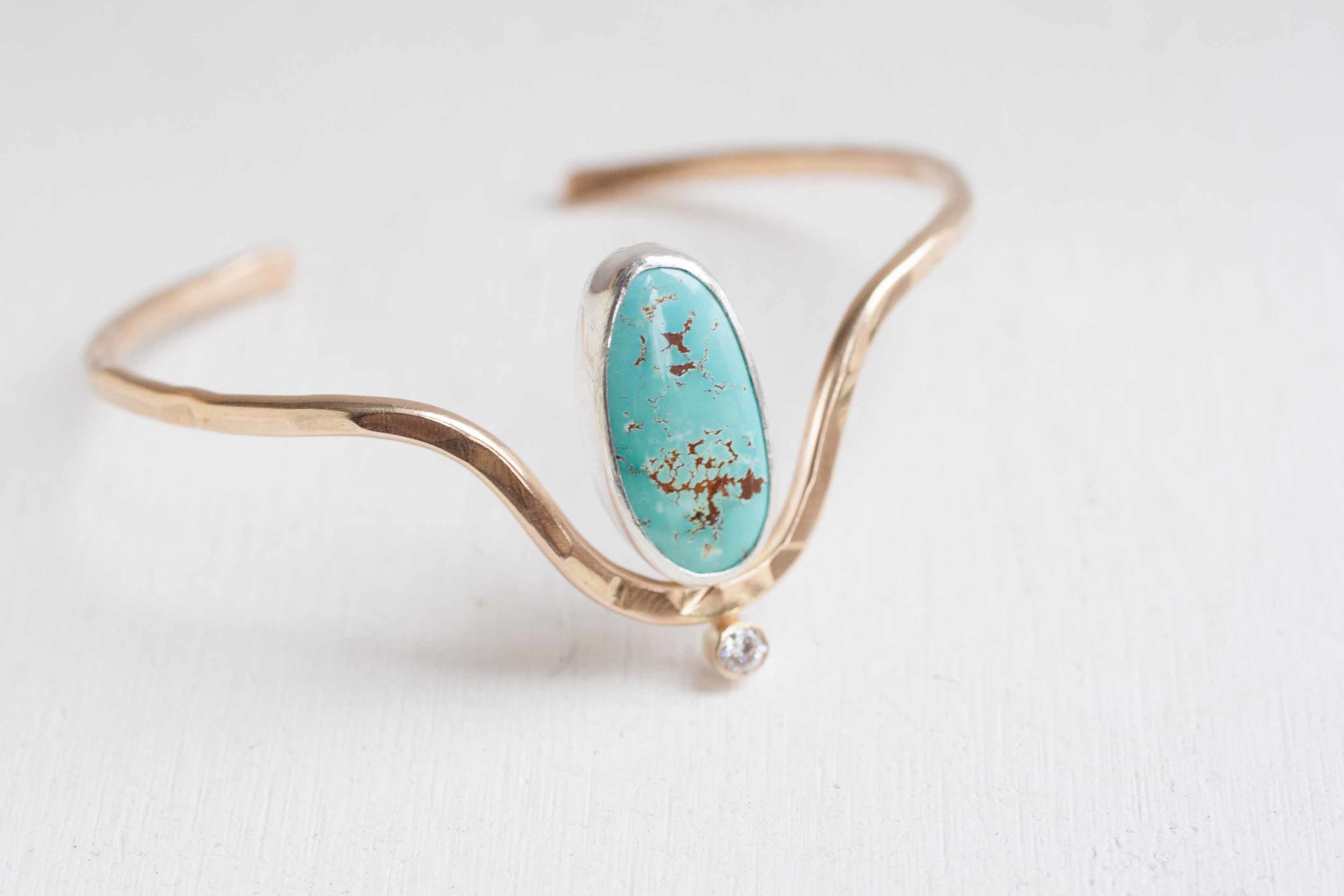 Royston Turquoise Moissanite Curve Bracelet-3.jpg