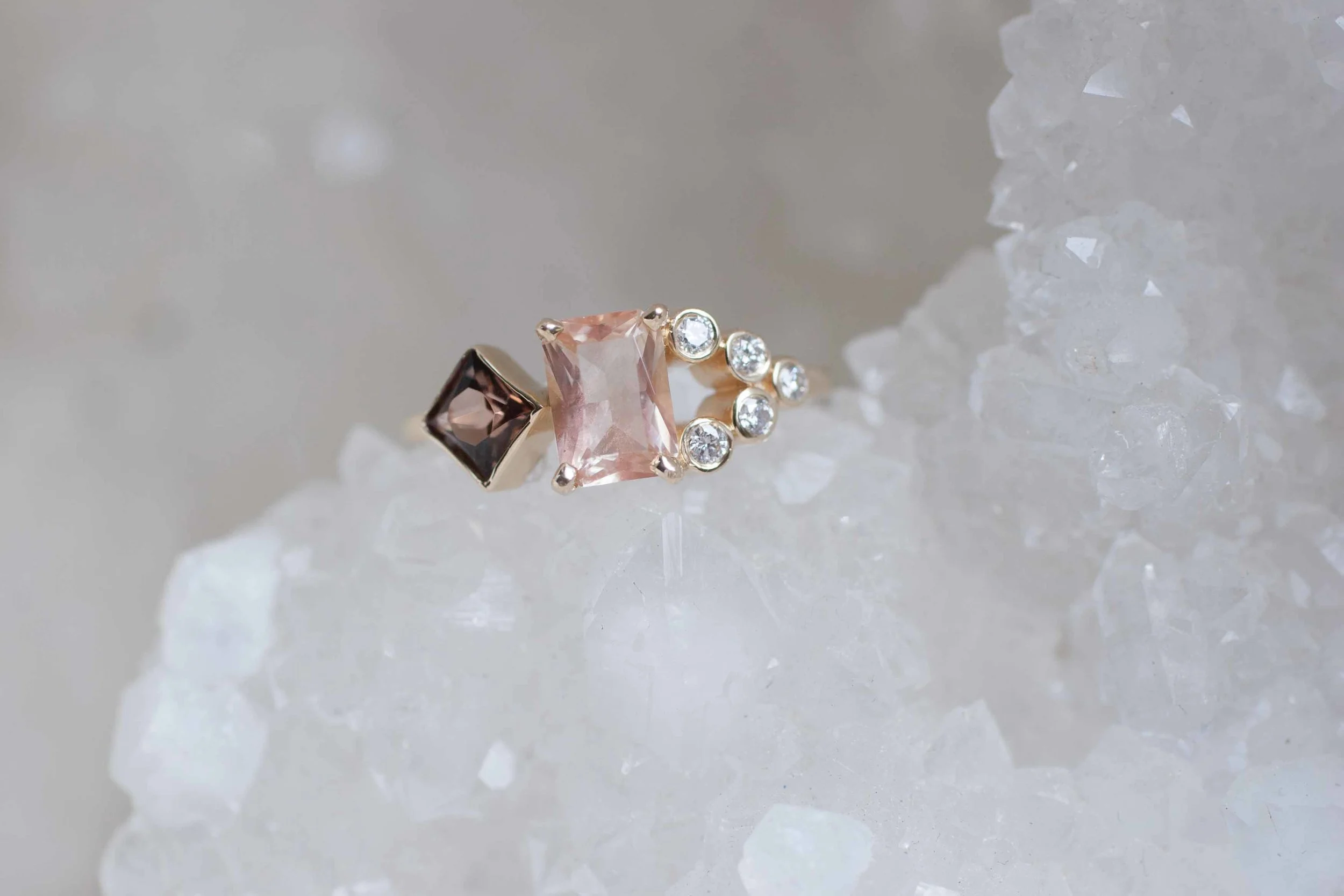 Sunstone + V Diamond Cluster One of a Kind Ring-1.jpg