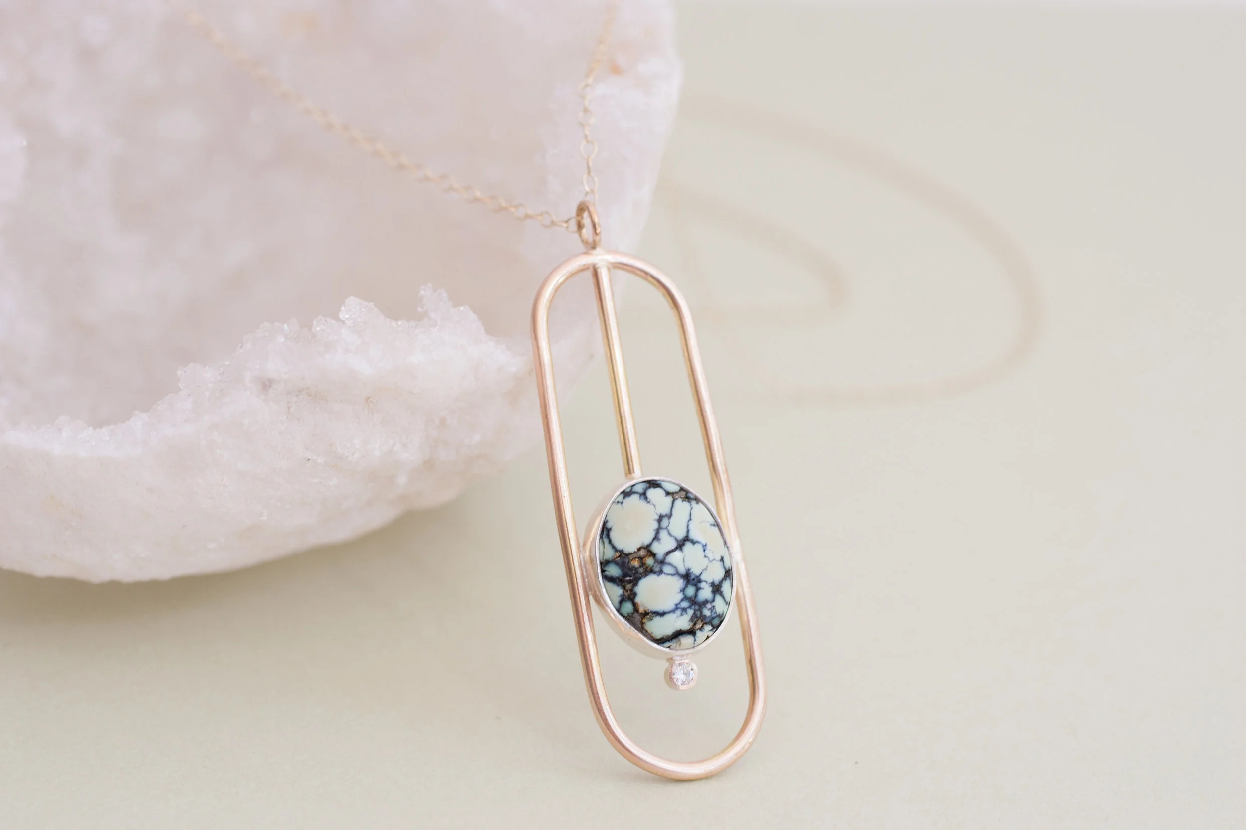 New Lander Variscite + Moissanite Accent Geometric Necklace -7.jpg