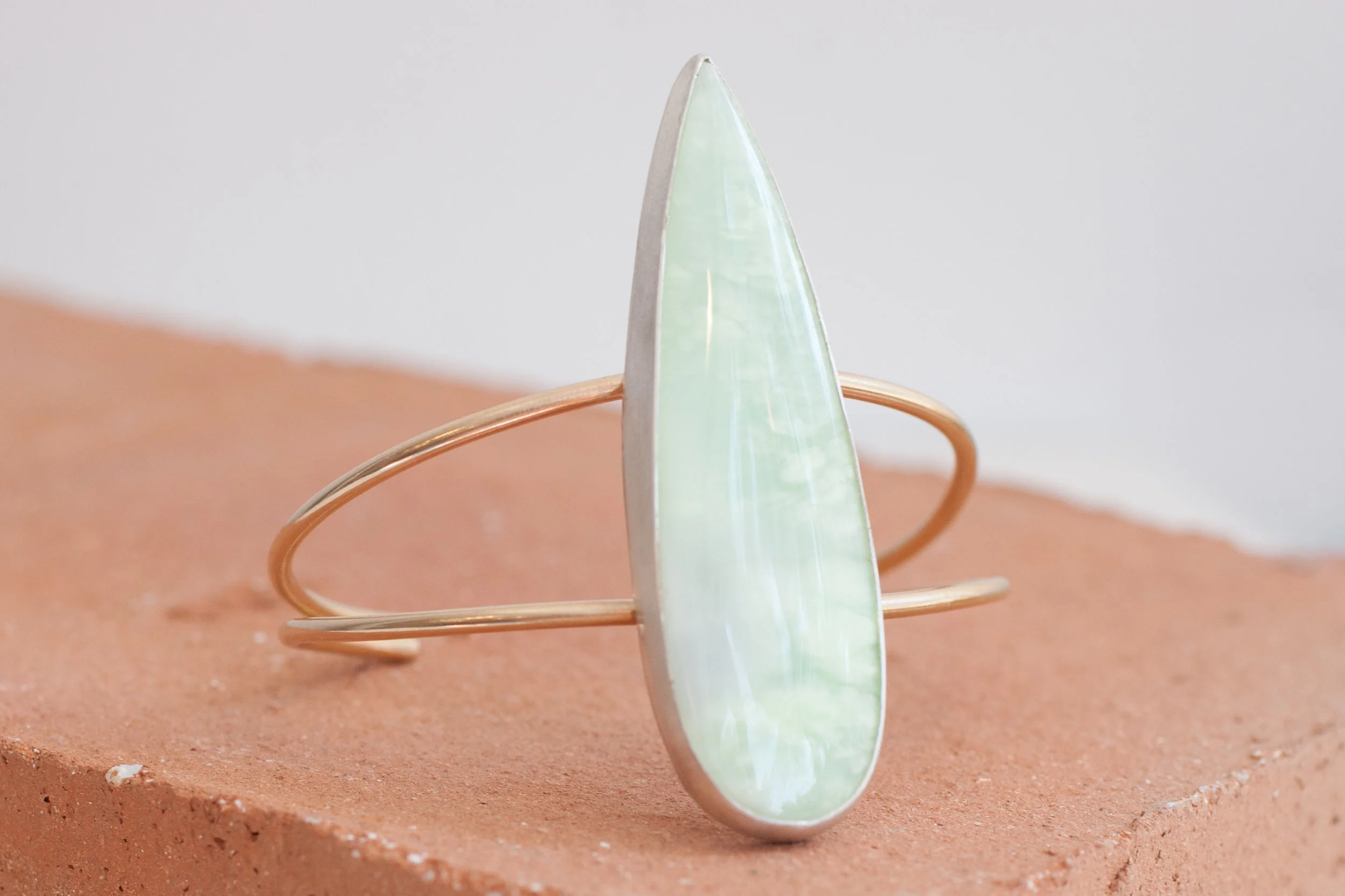 Lemon Chrysoprase Cuff Bracelet-2.jpg
