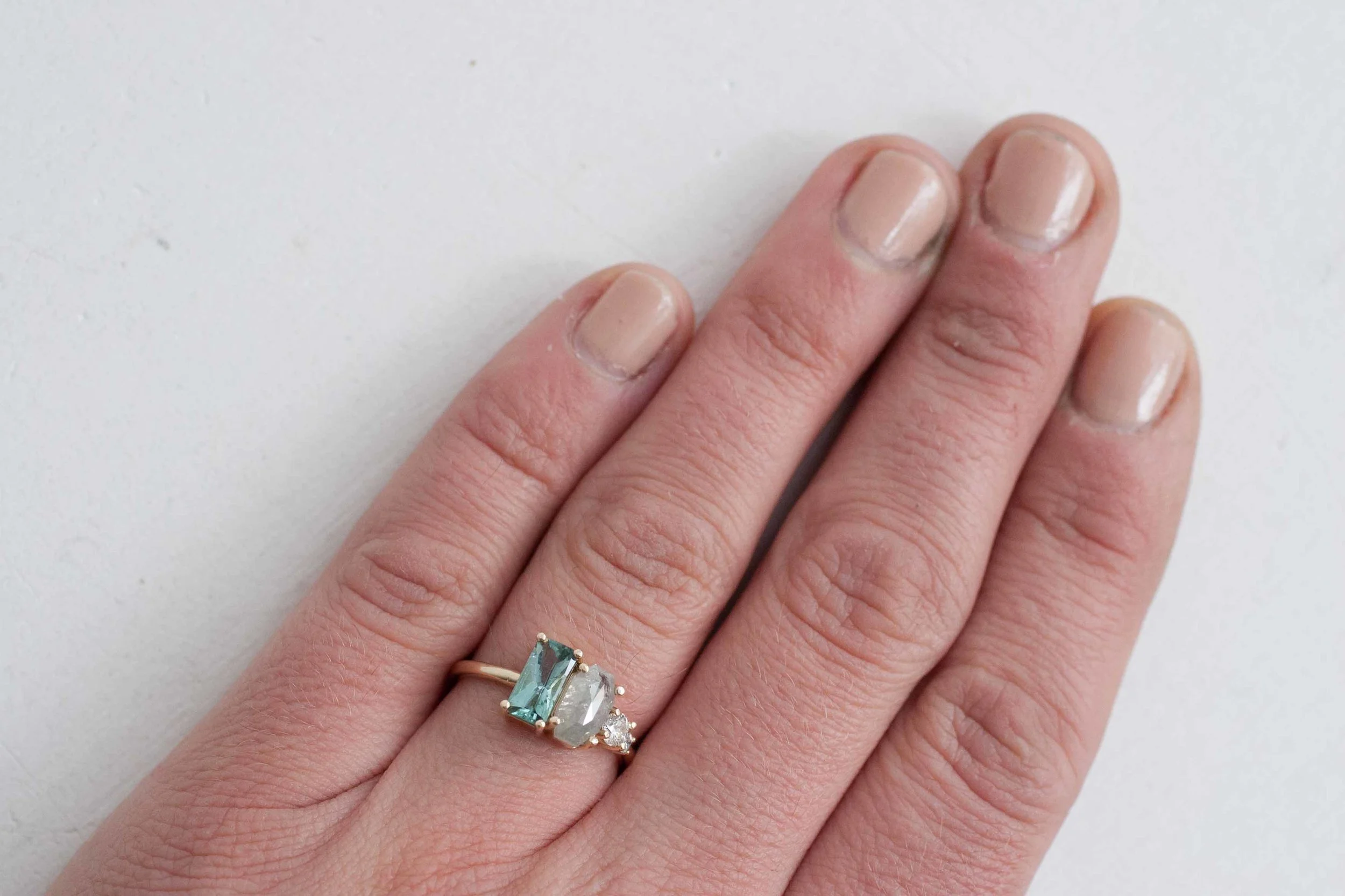 Tourmaline + Rustic Grey Diamond + White Diamond Ring-9.jpg