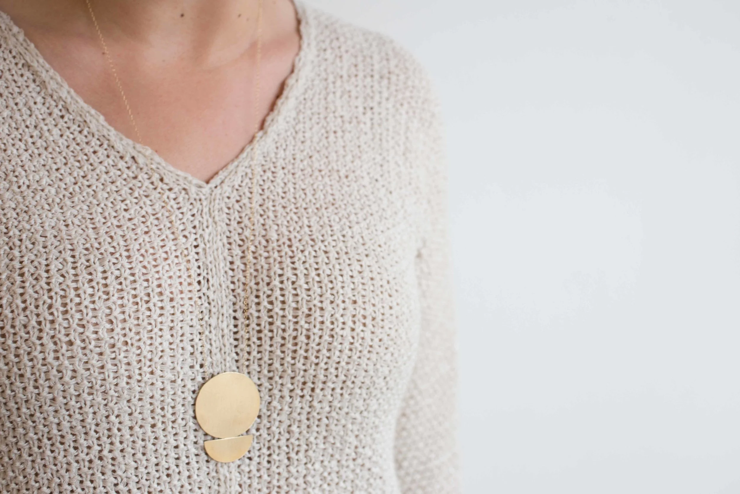 Brass Circle Semicircle Necklace on-1.jpg