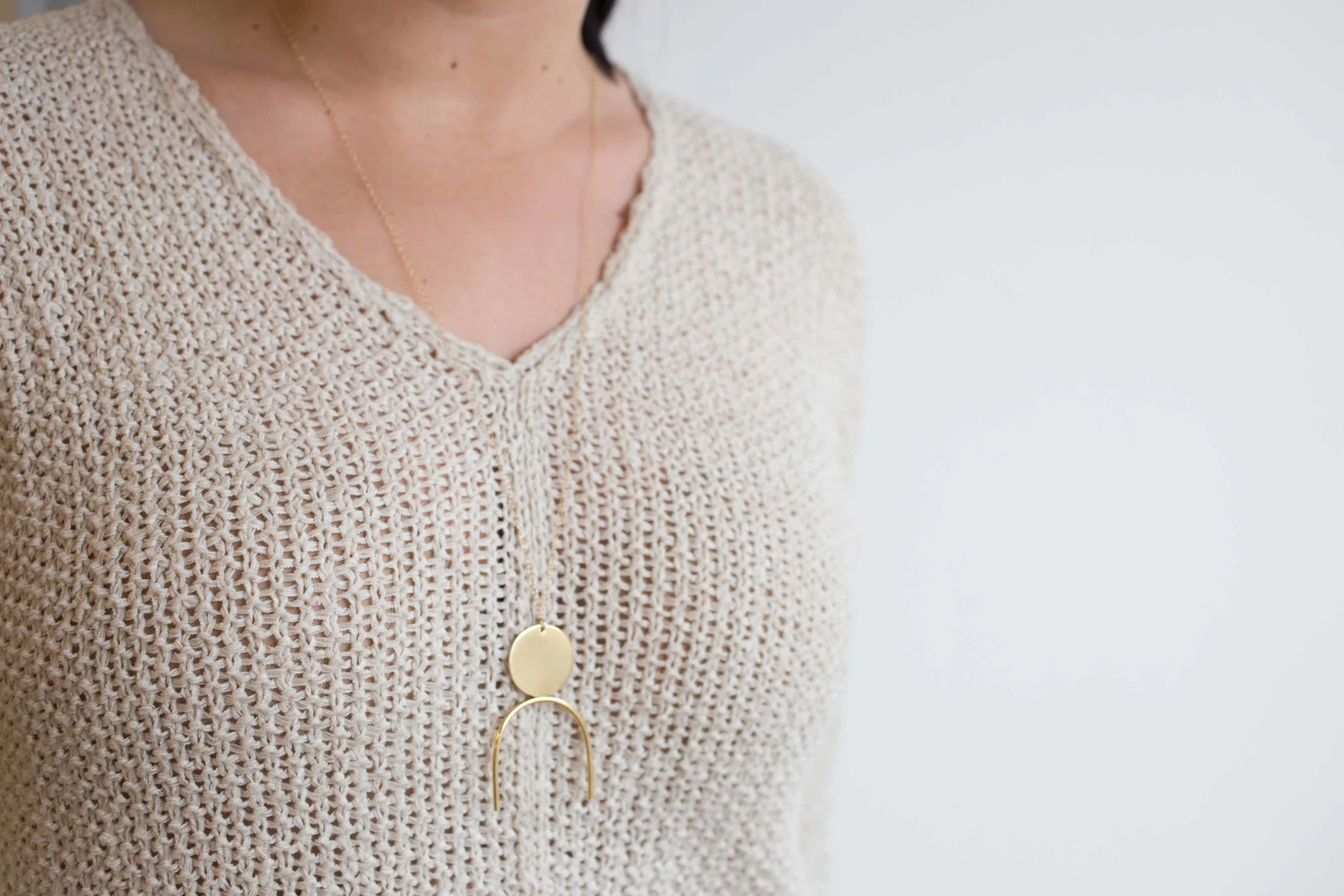 Brass Circle Arc Necklace on-1.jpg