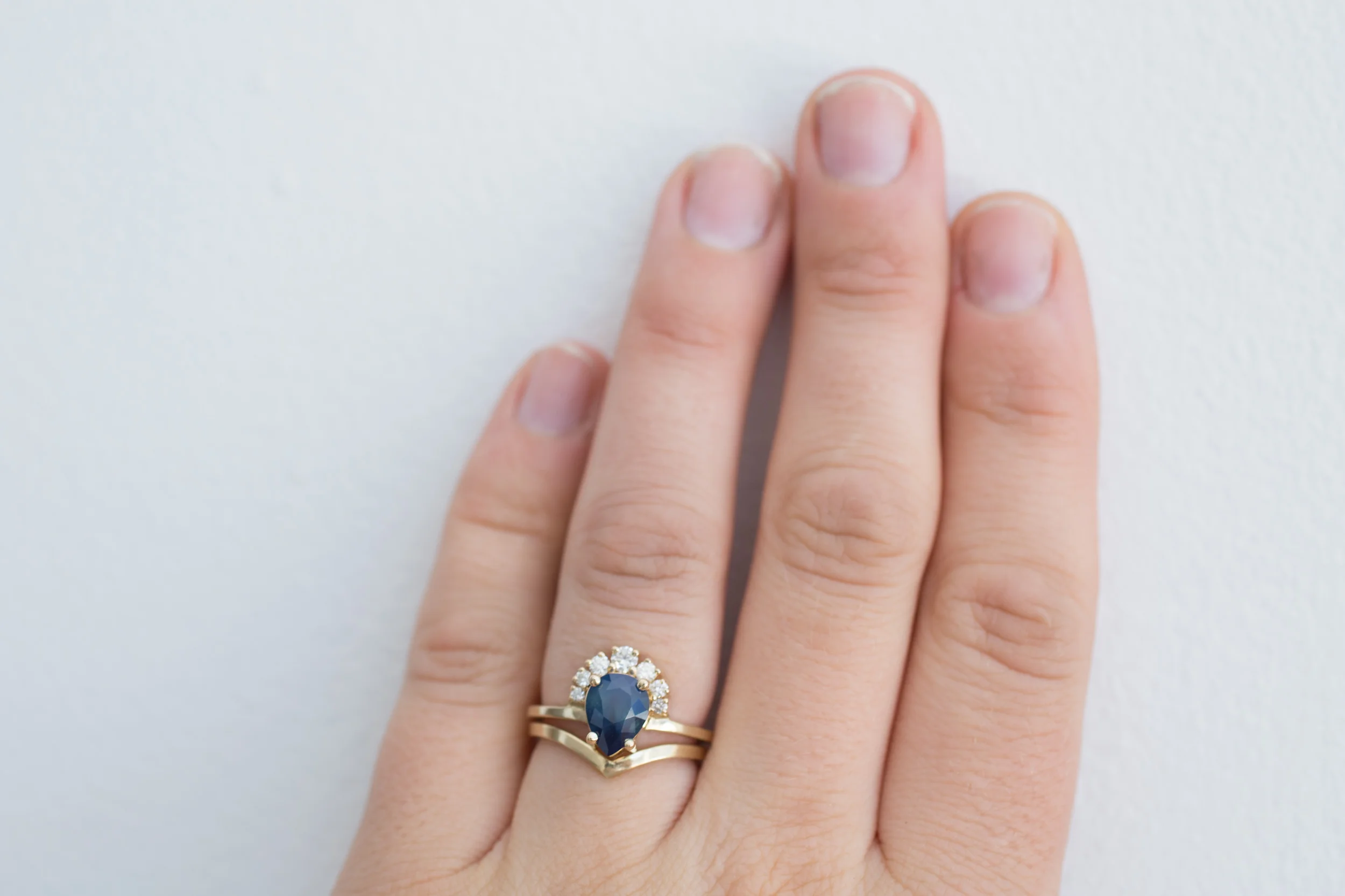 Bi Color Blue Sapphire Pear Cluster Ring-18.jpg