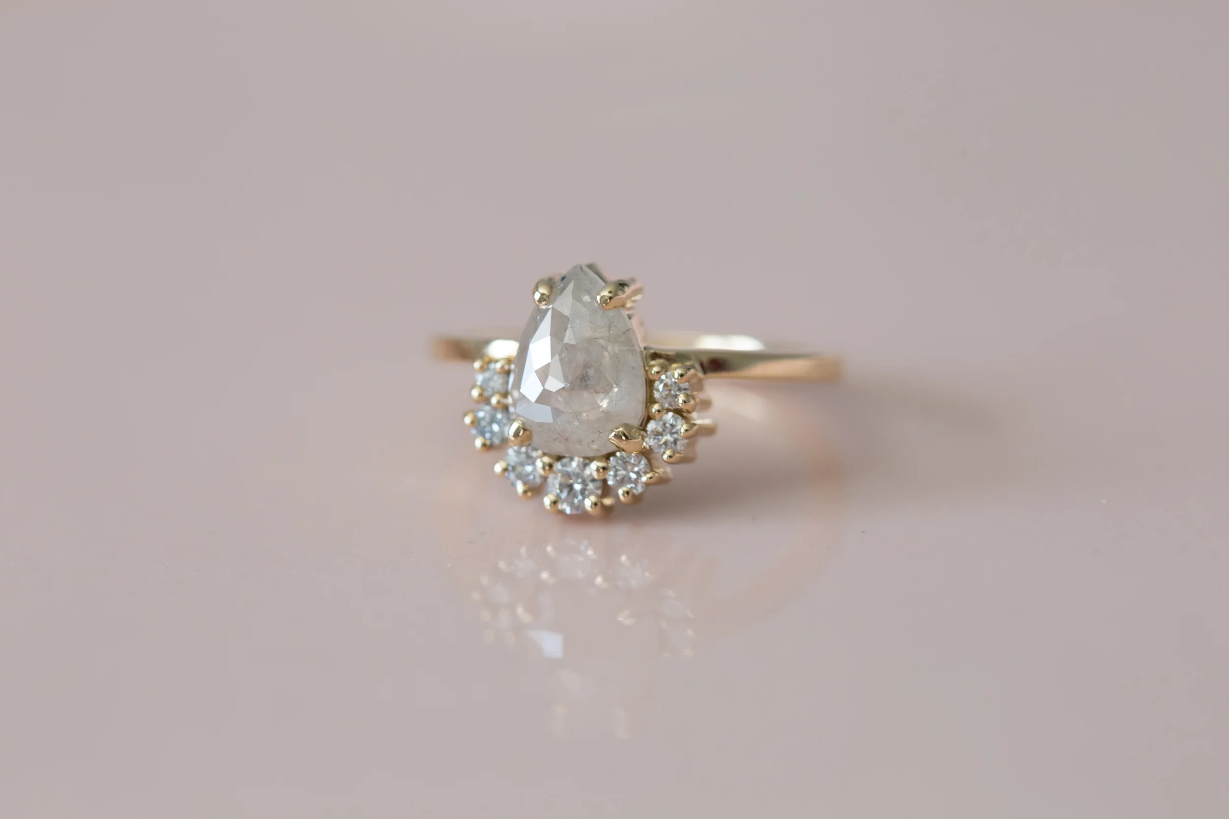 Silver Pear Rustic Diamond Ring + Diamond Curve-1.jpg