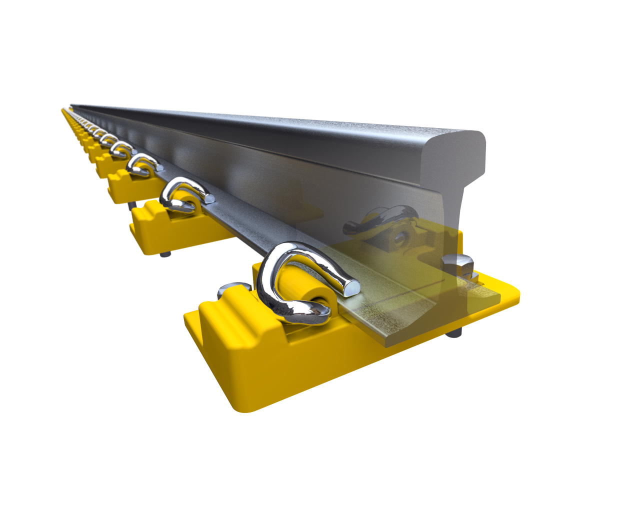railroad rail clips and rail
