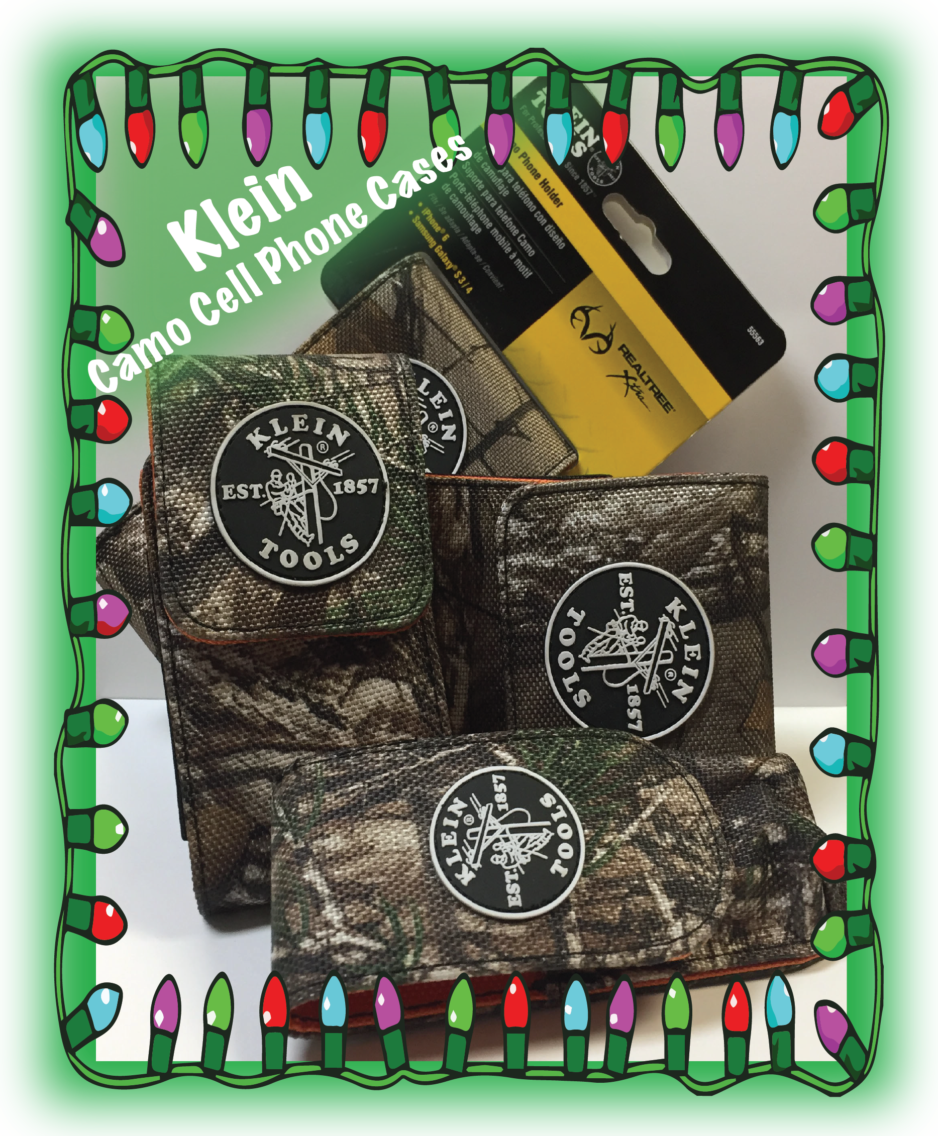 Klein Camo Cell Phone Cases. These cases fit a variety of IPhone and Samsung smart phones. 