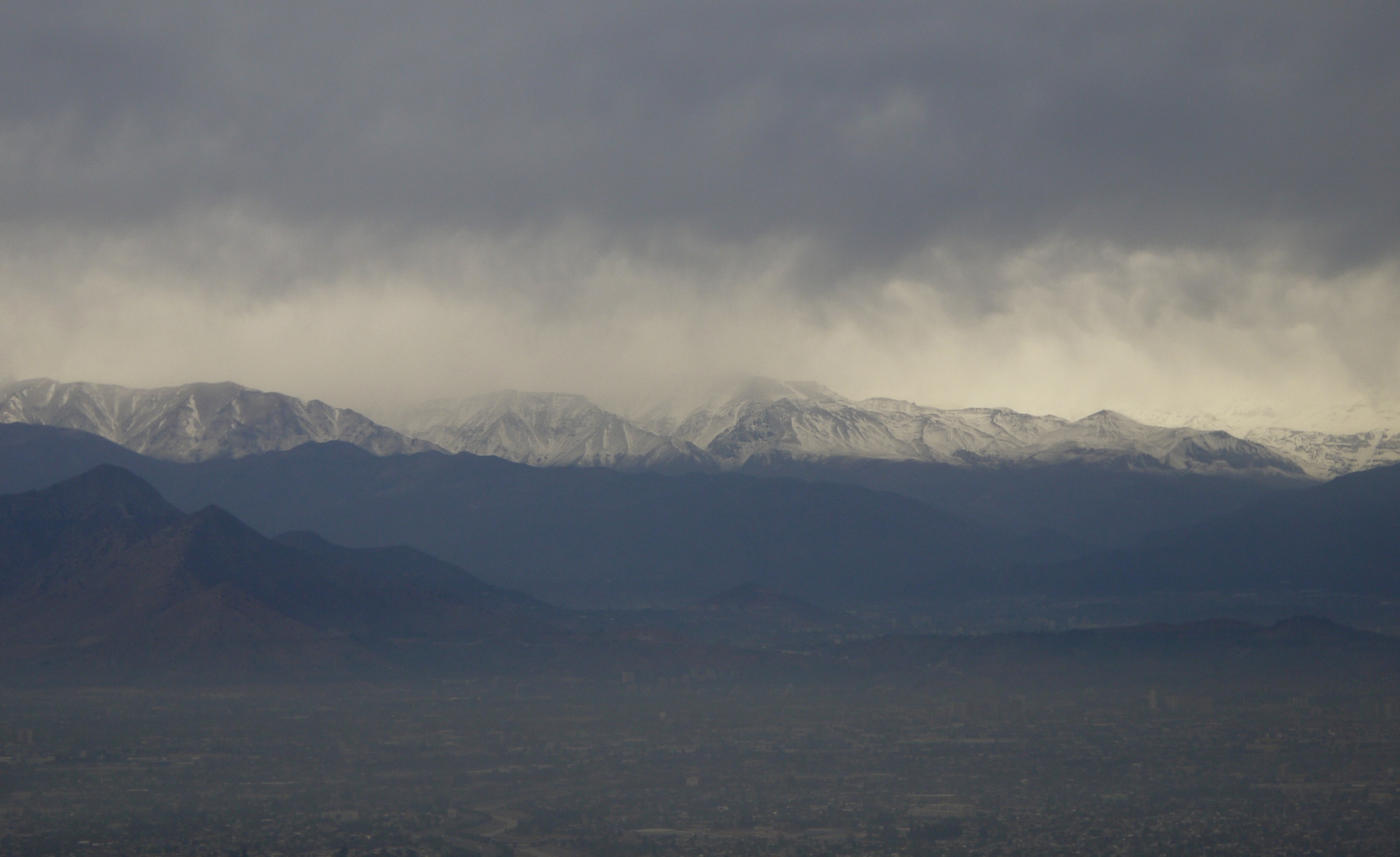 The Andres as seen from the airport in Santiago de Chile