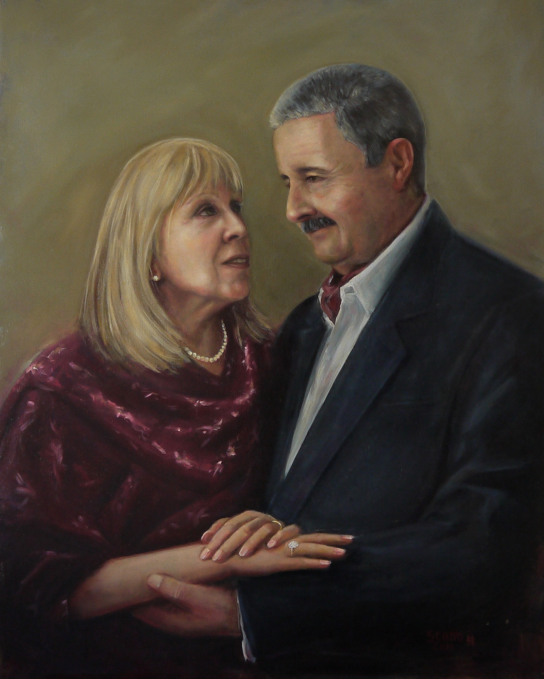 My mother and father, Oil on board (23 x 33 in - 63 x 83 cm)