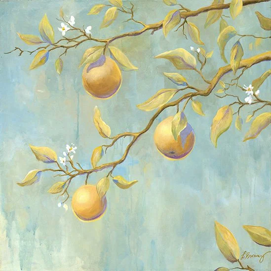 Orange Blossoms- 24 x 24"