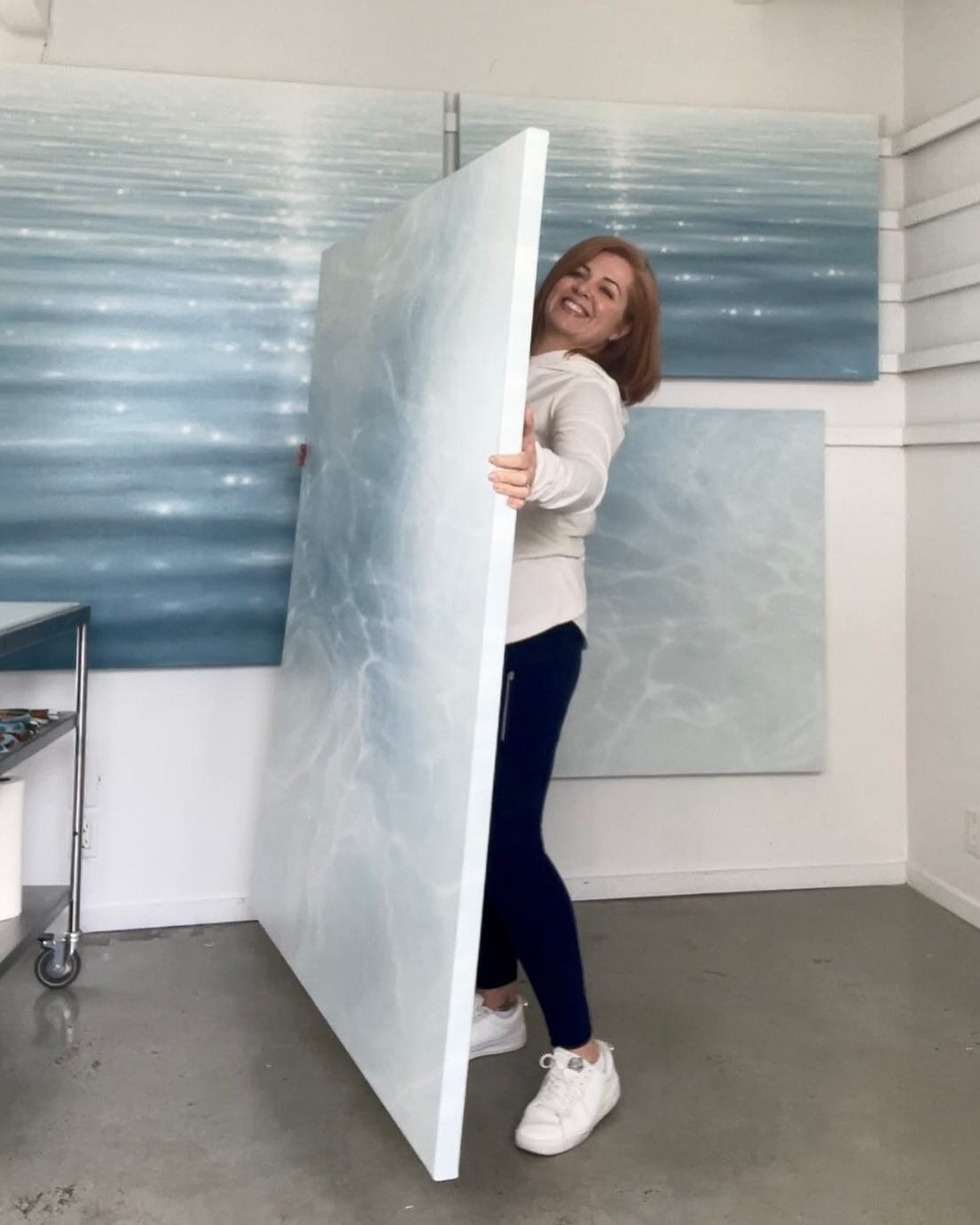 A glimpse of whats to come&hellip; this canvas looks bigger than me! Excited to share new work at &ldquo;Make a Statement&rdquo; exhibit at @efgallery opens April 6!