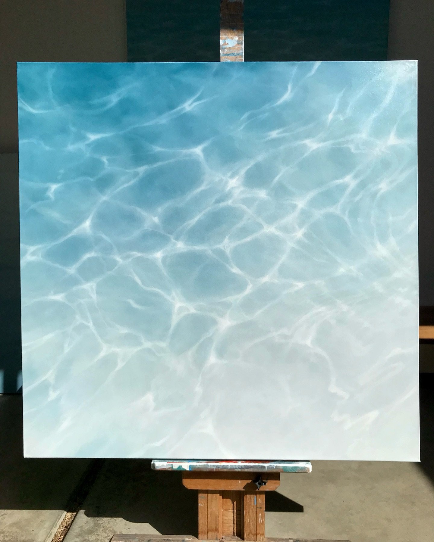 &ldquo;Poolside Glow&rdquo; was a real favorite of mine while I was working on it.  Sold recently @kwcontemporaryart 🎈