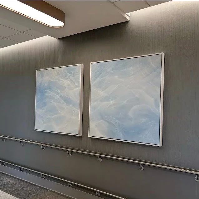 Breath of Light I &amp; II, 48 x 48 each, Permanent collection, Mayo Clinic Hospital Tower, Jacksonville Florida