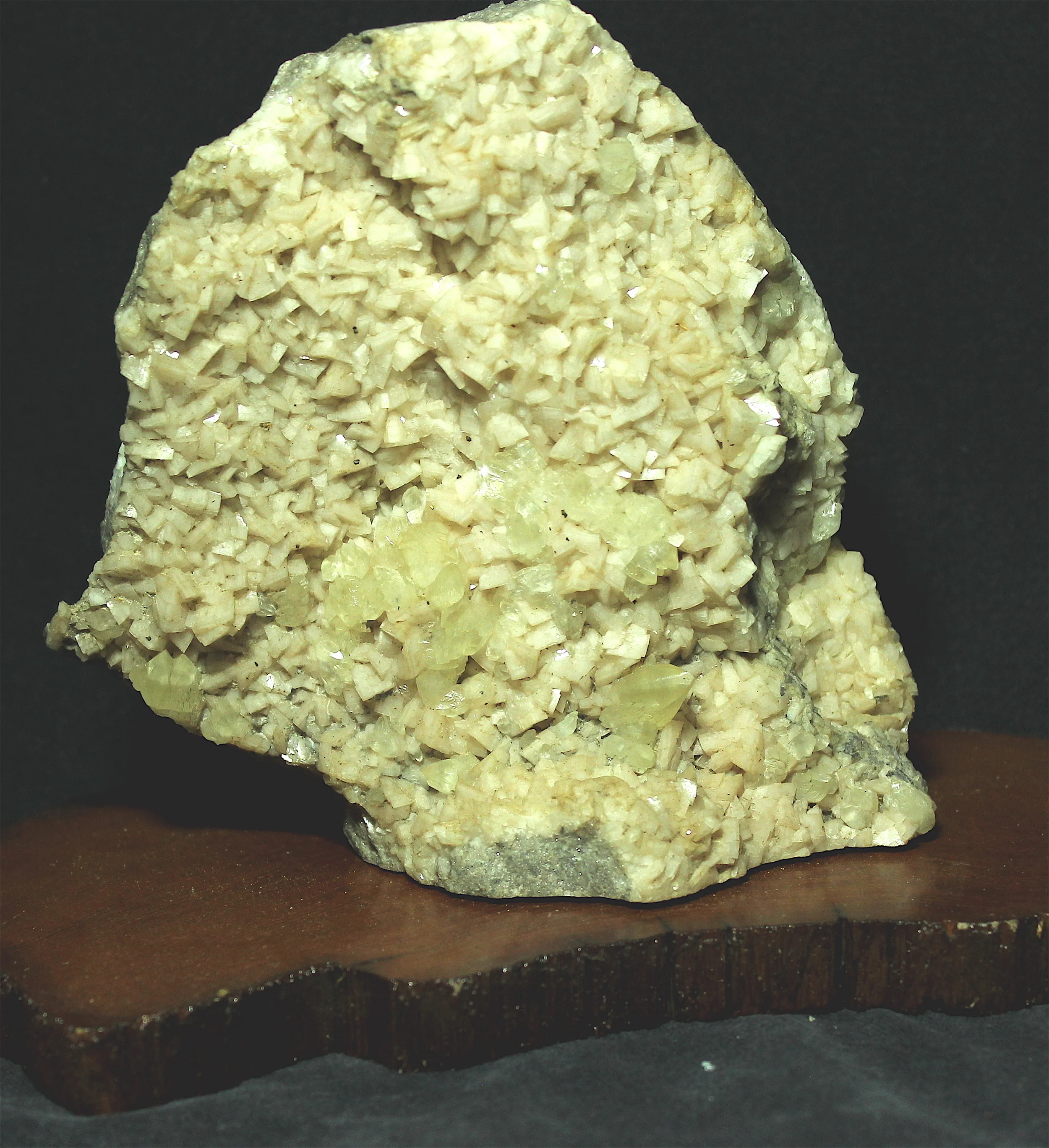 Calcite on Dolomite from Walker Quarry, Ontario, 13 cm tall