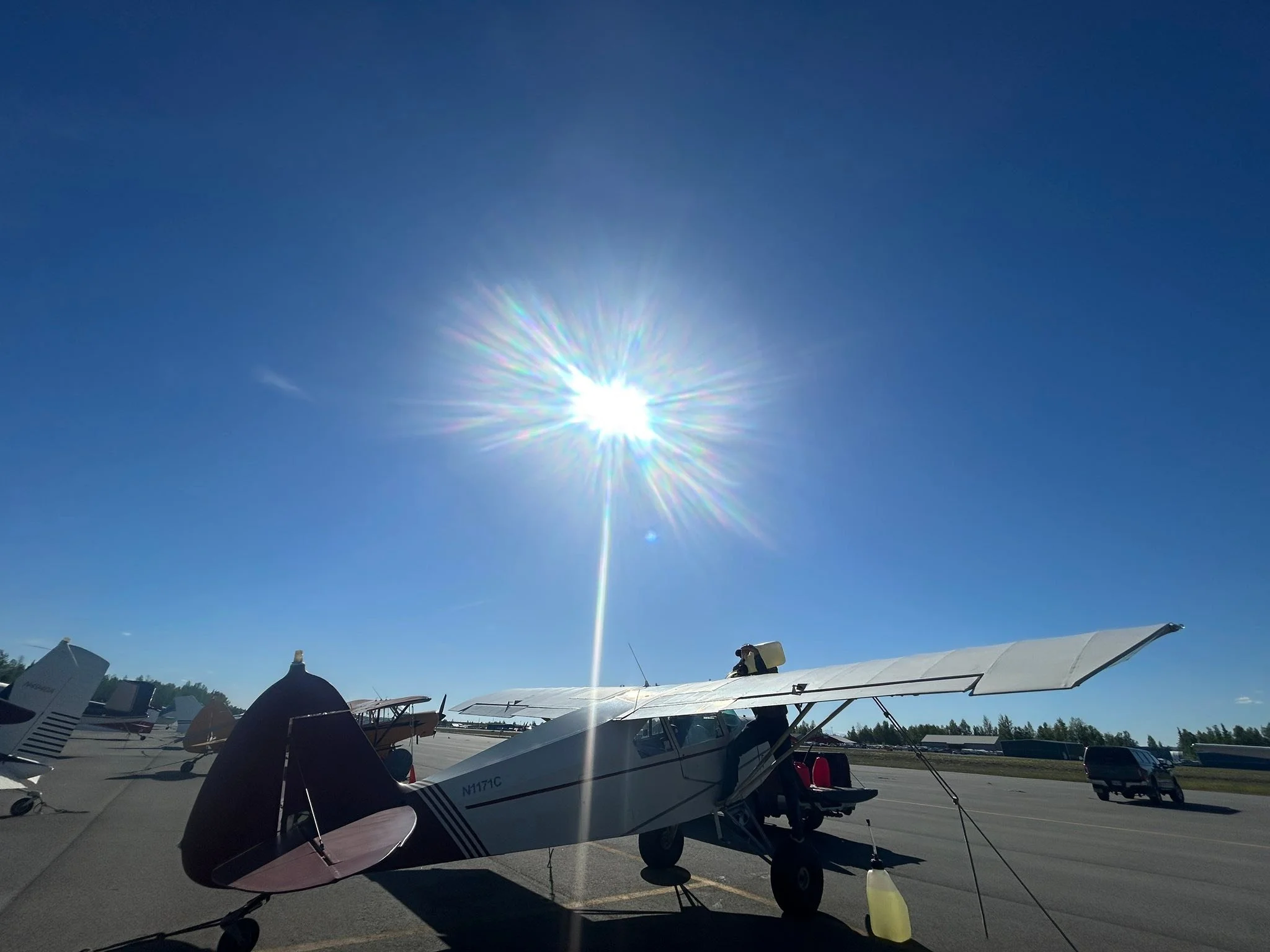 It was a beautiful evening in the sky! ☀️⛰️✈️