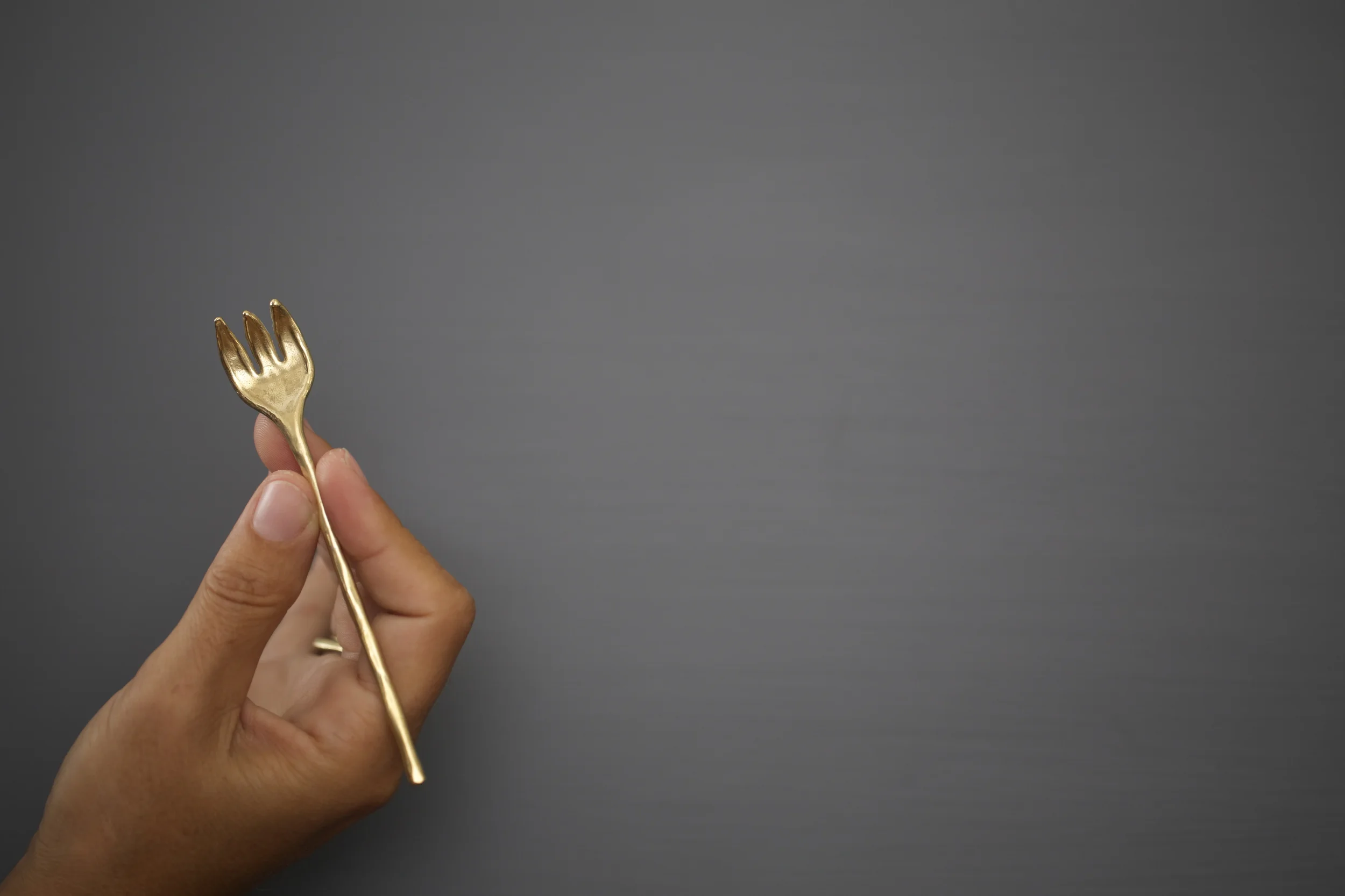 oyster spork, bronze