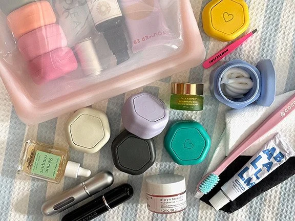 We travel a bunch and I've been perfecting my on-the-go toiletry system for years. Depending on the nature of our destination, sometimes I have to pack light + minimalist and sometimes I can drag ALLLL the stuff I &lsquo;need.&rsquo; And my Boy Scout
