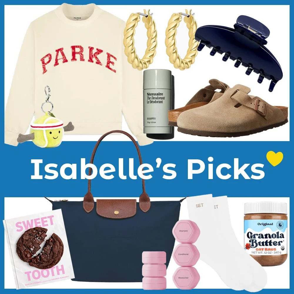 Wanna know what REAL LIFE teenagers have on their wishlist this holiday? Well, I asked them for you. First up is Isabelle. She's 16 and loves tennis, cooking + baking, music and being cozy. If this sounds like someone you love, check out her awesome 