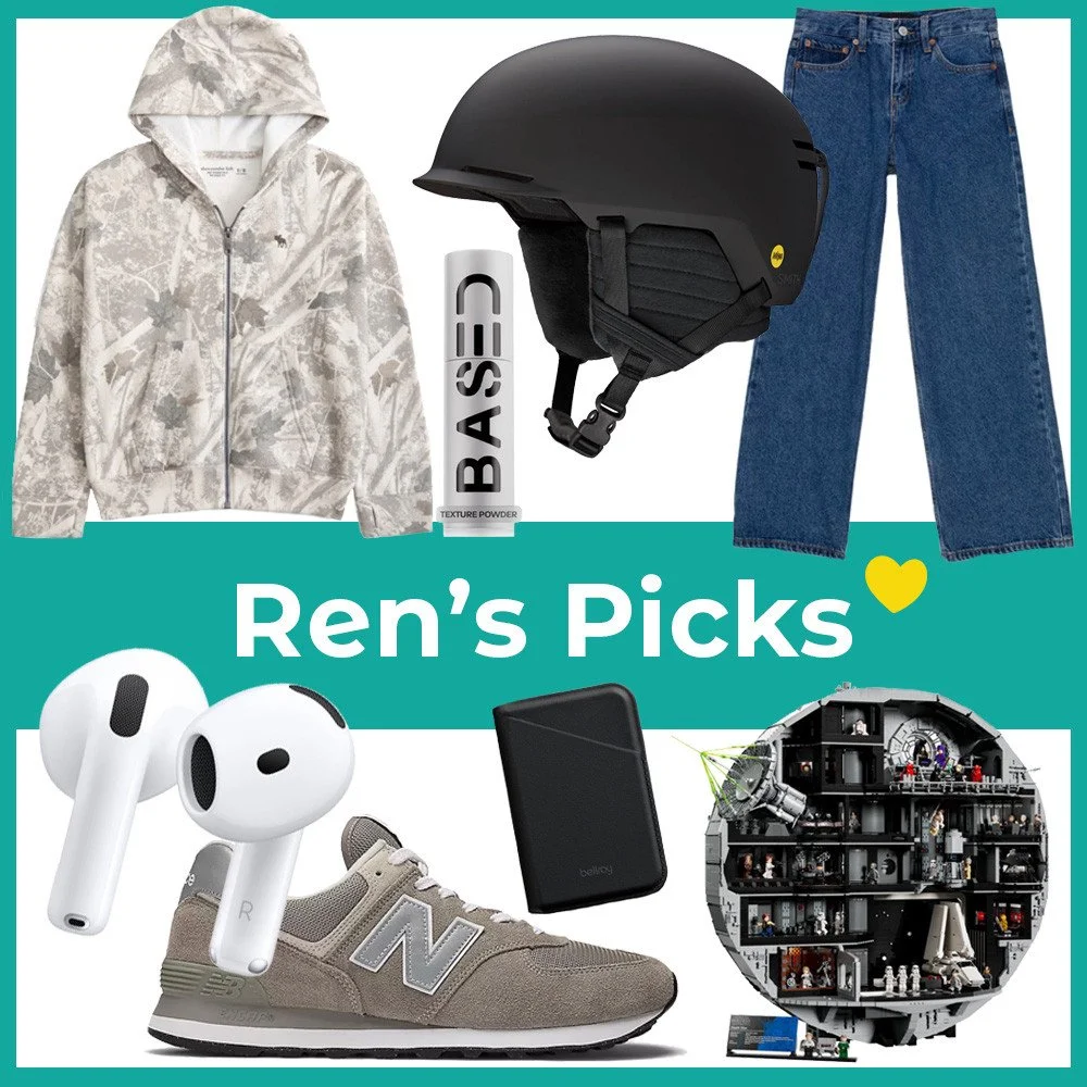 I wanted to know what REAL LIFE teenagers have on their wishlist this holiday, so I asked them. Ren is 13 and loves skiing, camping, gaming, travel, Lego and Star Wars. If this sounds like someone you love, check out his rad list for gift ideas that 