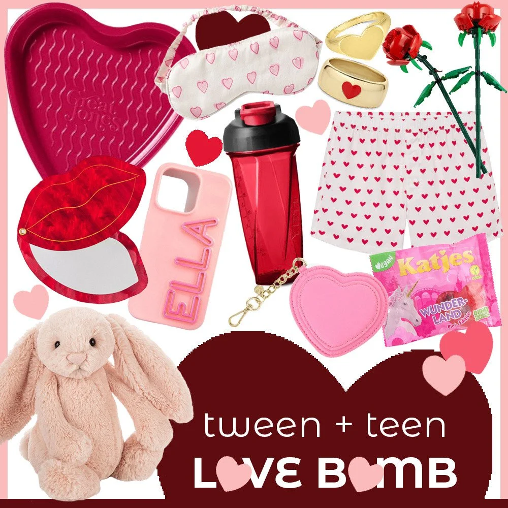 LOVE BIG on your sweet tweens + teens this Valentine's Day 💘❤️ Link in bio for lots of cute, cool, fun stuff to make your teens feel extra special ❣️⁠
⁠
#giftalittlehappiness💛⁠
⁠
#valentinesday2026 #cutevalentines #sweethearts #giftideas #giftidea 