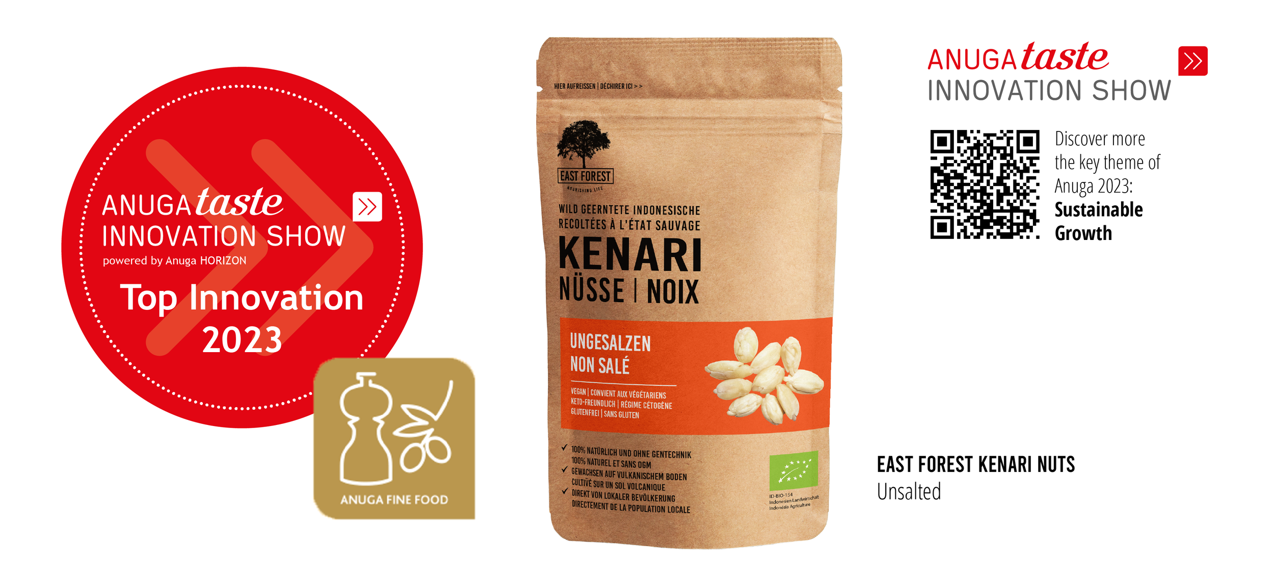 East Forest Kenari Nuts receives Top Innovation recognition at Anuga 2023 in the Fine Food category