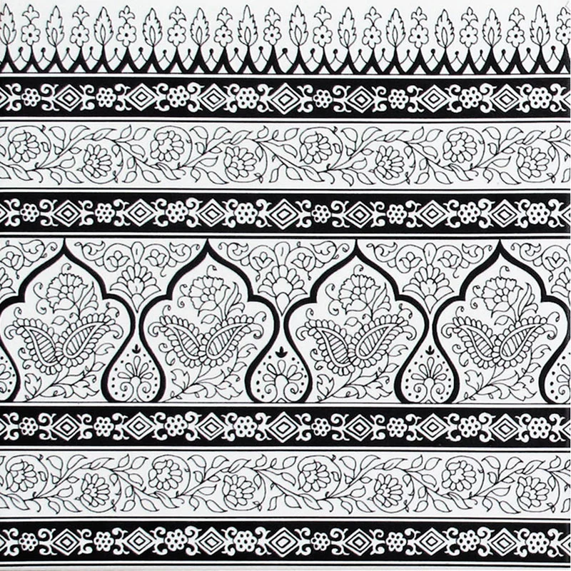This Indian Border tile was an individual commission for a wall and floor