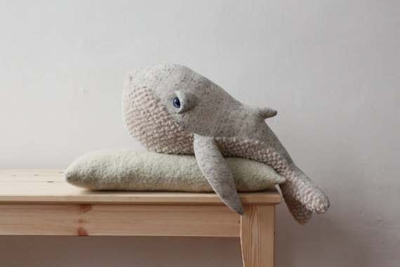 HAND-MADE WHALE FOR LITTLE (and not so little!) ONES TO CUDDLE AU$128.36