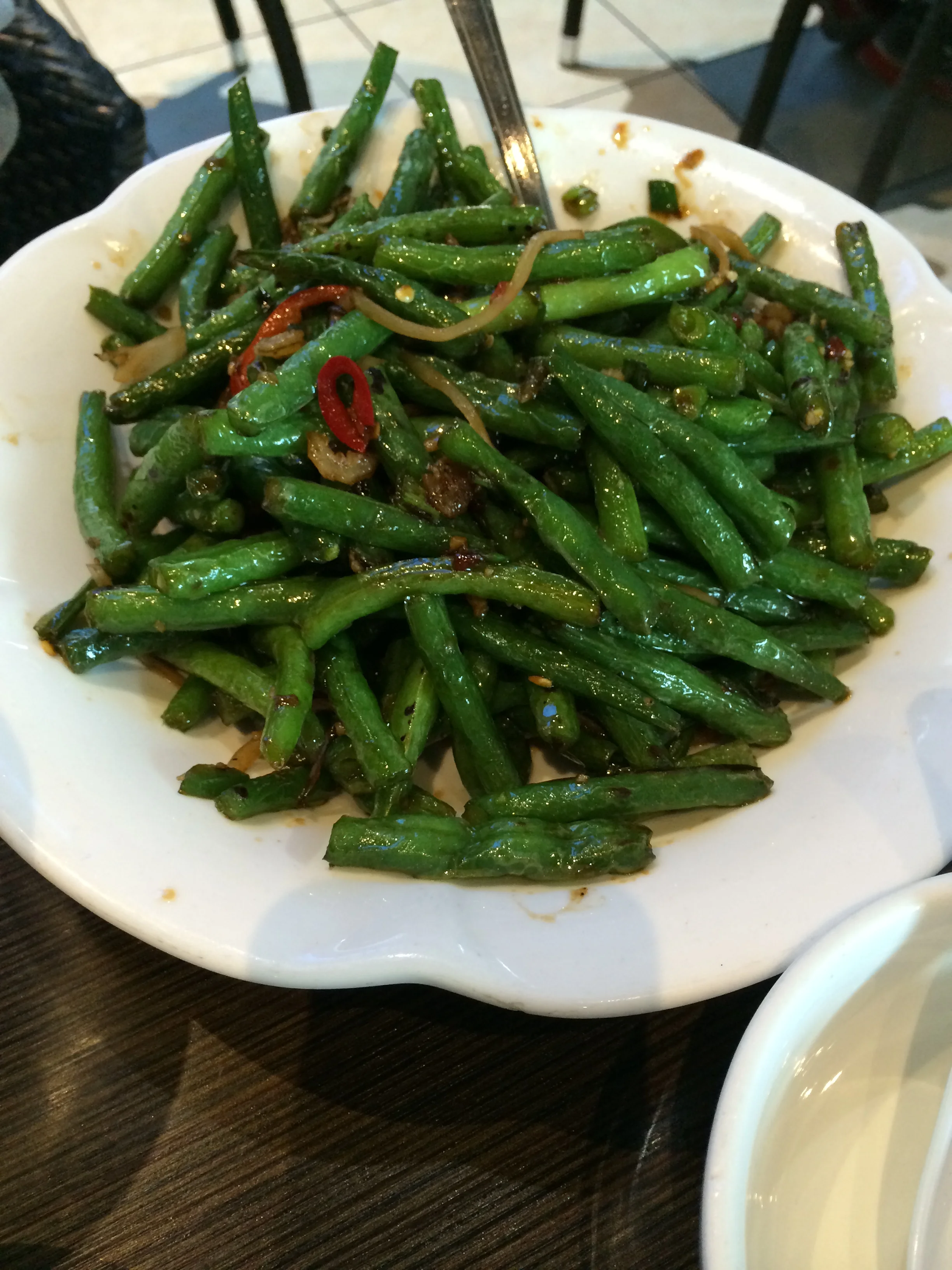 Green beans - spicy style, with mini dried shrimp