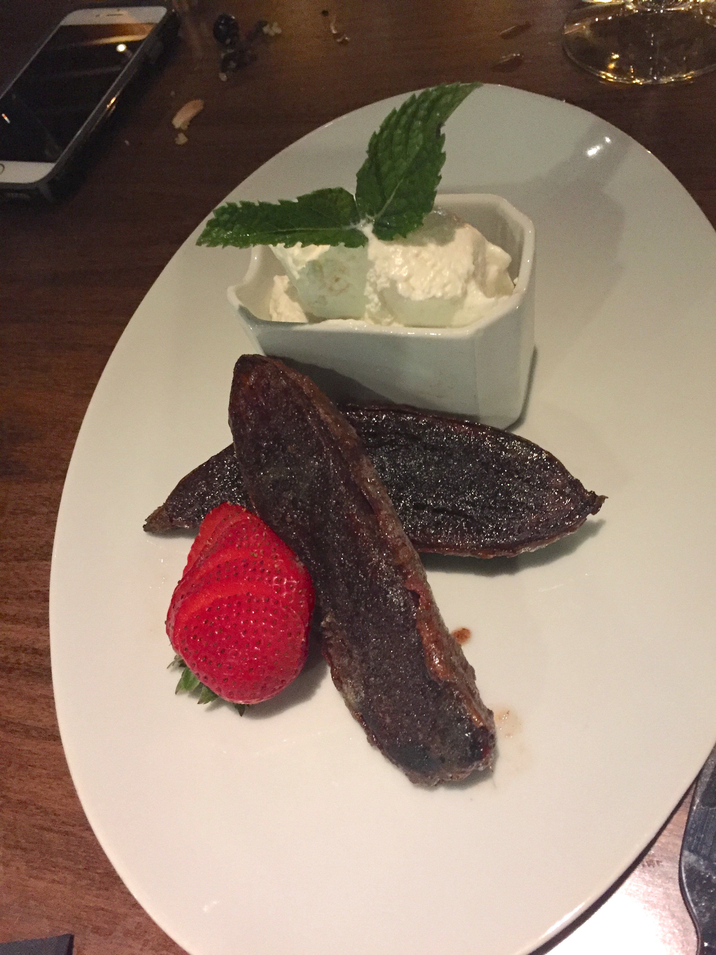 Okinawan fresh purple candied yams with house whipped cream