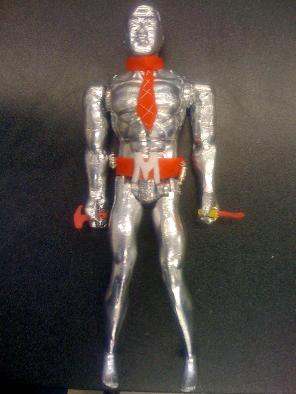 I made this aluminum action figure in high school